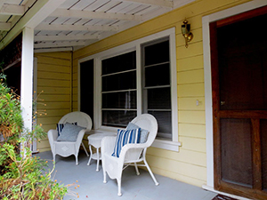 Entry porch and seating